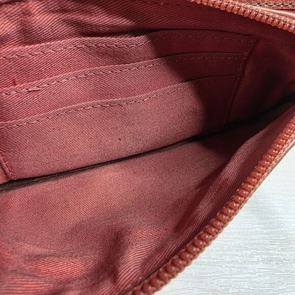 Fossil Genuine Leather Women's Wallet Cards Cash Coins Pockets Brown Orange 2010 - Picture 7 of 15